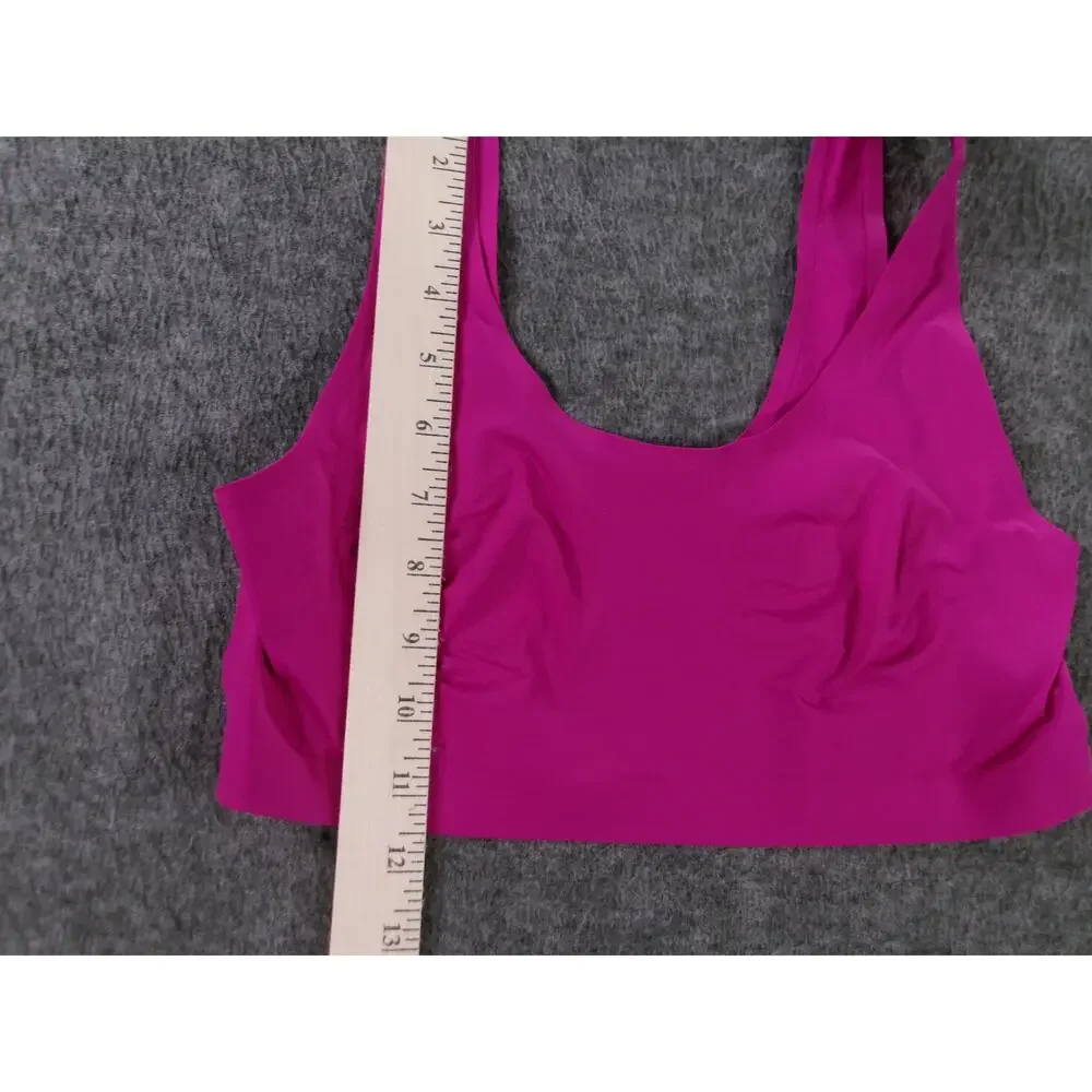 Victorias Secret Sports Bra Womens Small Pink Scoop Neck Active Minimalist - Picture 3 of 8
